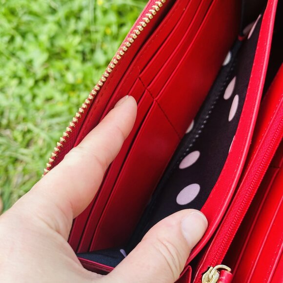 Kate Spade Cedar Street Lacey Patent Leather Red Wallet - Picture 12 of 16